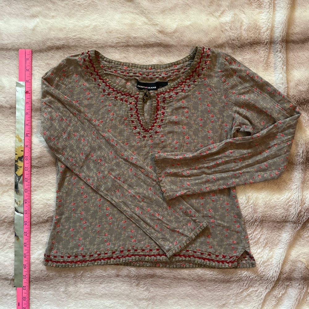 Vintage DKNY Jeans- 100%Cotton Long Sleeve Shirt
